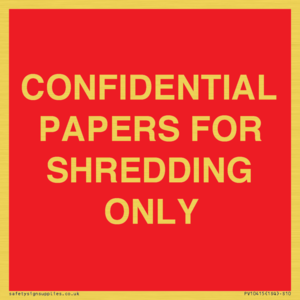 CONFIDENTIAL PAPERS FOR SHREDDING ONLY